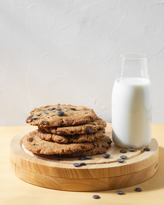 PROTEIN chocolate chip Cookies | Gluten-free, Paleo, Sweetened with Coconut Sugar, Egg-Free, Vegan Optional